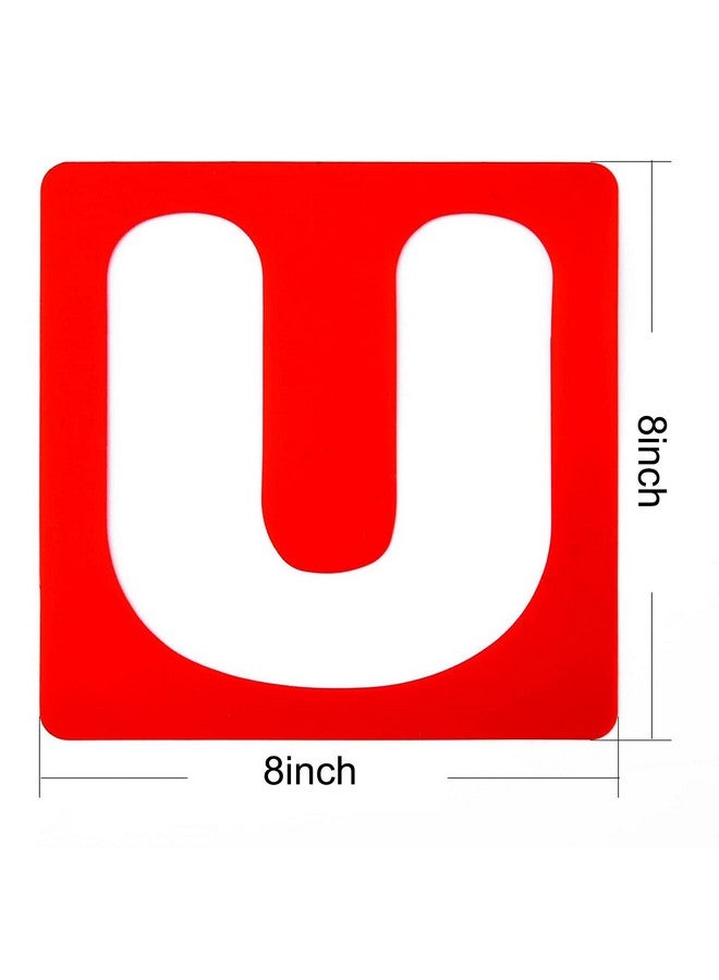 تيكيونايت مجموعة 26 قطعة من استنسل الحروف الأبجدية استنسل الحروف البلاستيكية لتعلم الرسم والديكور الحرفي (8 × 8 بوصات) - Image 2