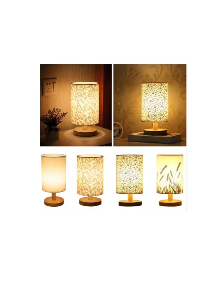 DUNISO مصباح طاولة بجانب السرير، مصباح LED لغرفة النوم مع ظل دائري ونمط دوار الشمس، مصباح مكتب مع مفتاح لمسي USB، سطوع ثابت، مناسب لغرفة المعيشة والدراسة وغرفة النوم - Image 5