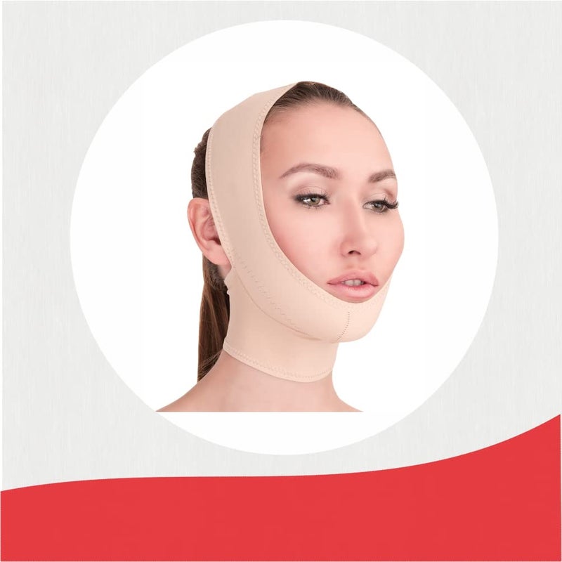 V T VARITEKS رباط ذقن جراحي للنساء - غلاف ضغط للرقبة والذقن - مُخفف للوجه، مشد للذقن (م) - Image 2