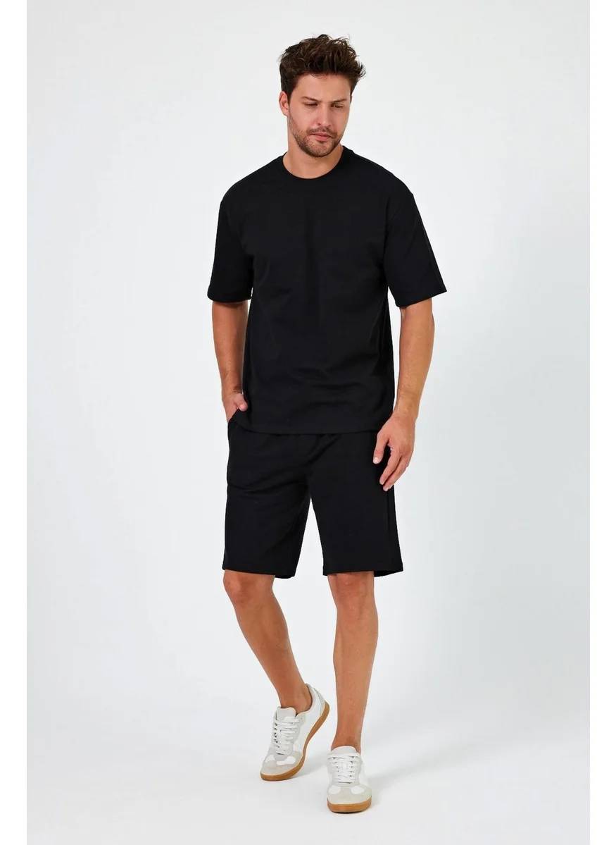 الكسندر جاردي Pocket Tied T-Shirt-Shorts Set (E24-Ab-Ts-Şt)