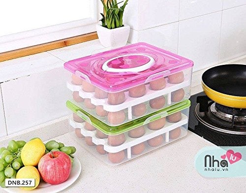 siddhmurti Double Layer Plastic Egg Box Kitchen Refrigerator 32 Grid Egg Container Storage BoxHolderCase Food Crisper Organizer - Image 5