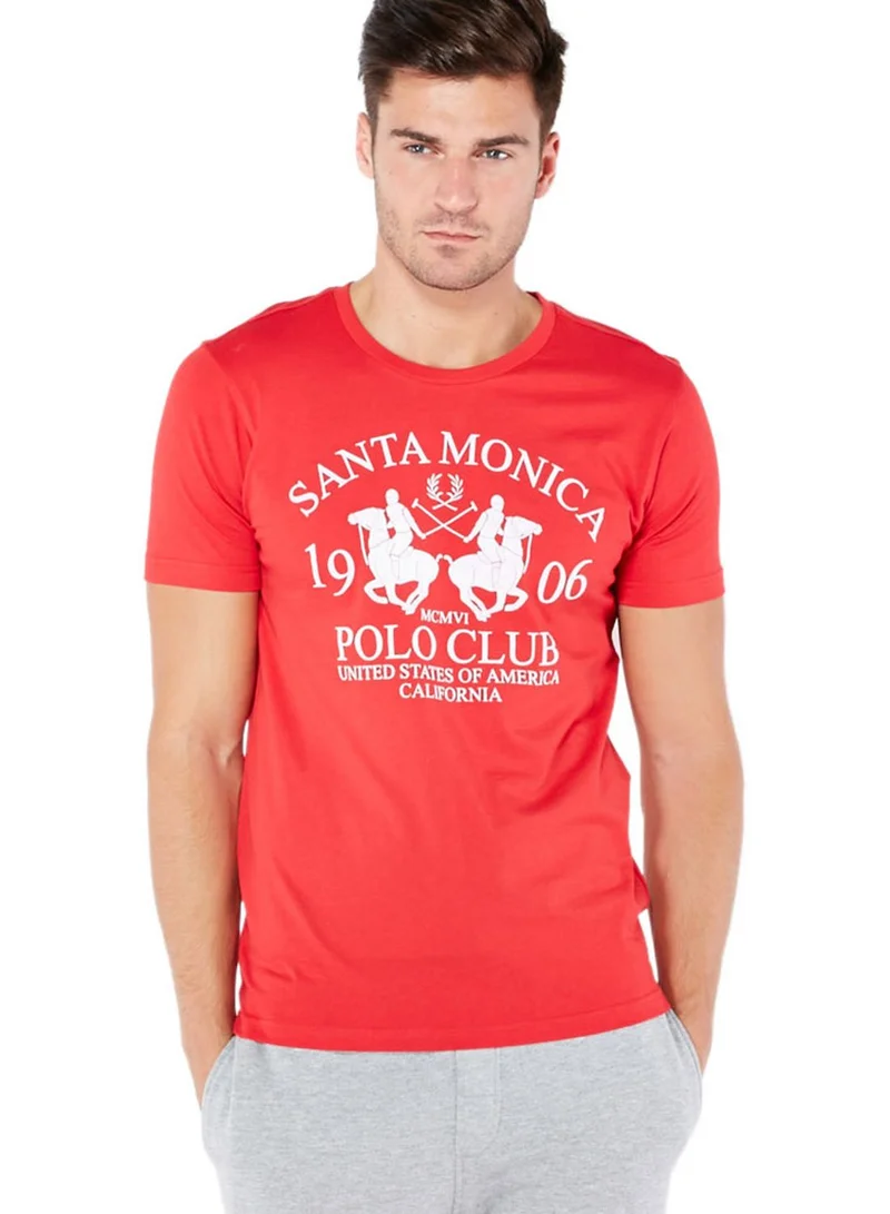 SANTA MONICA POLO CLUB Logo Print T-Shirt