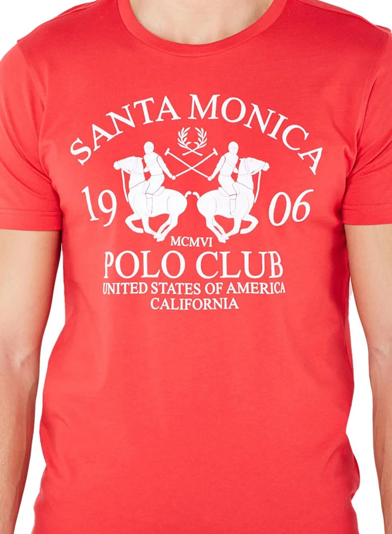 SANTA MONICA POLO CLUB Logo Print T-Shirt