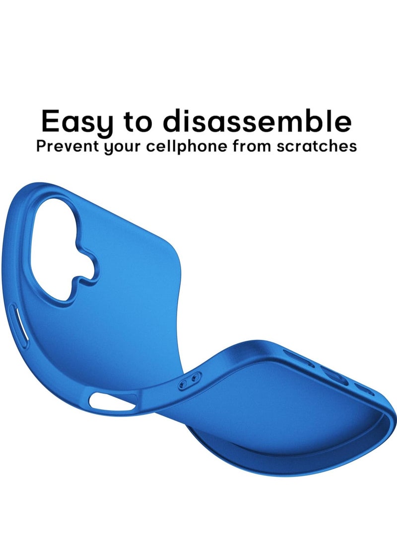 ELTRAZONE iPhone 16 Case Ultra-Thin Matte Blue Cover with Upgraded Camera Lens & Screen Protectors – Slim, Shockproof, Anti-Scratch Soft Touch Case - Image 5