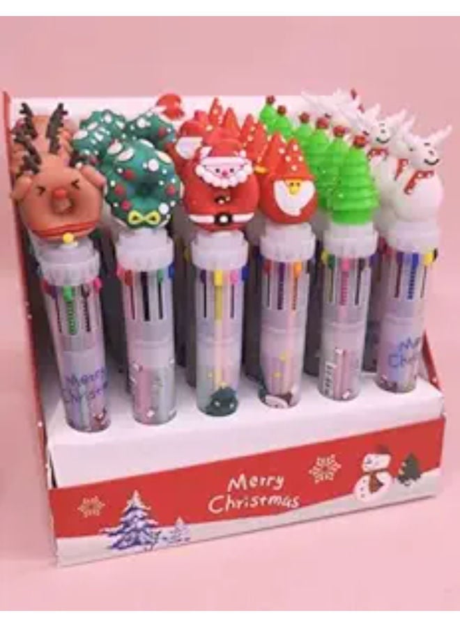 أقلام حبر جاف ملونة 10 في 1 للأطفال (6 قطع - s) - Image 3