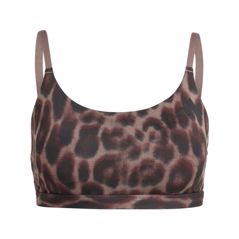 adidas Optime Essentials Workout Leopard Light Support Bra - Image 3