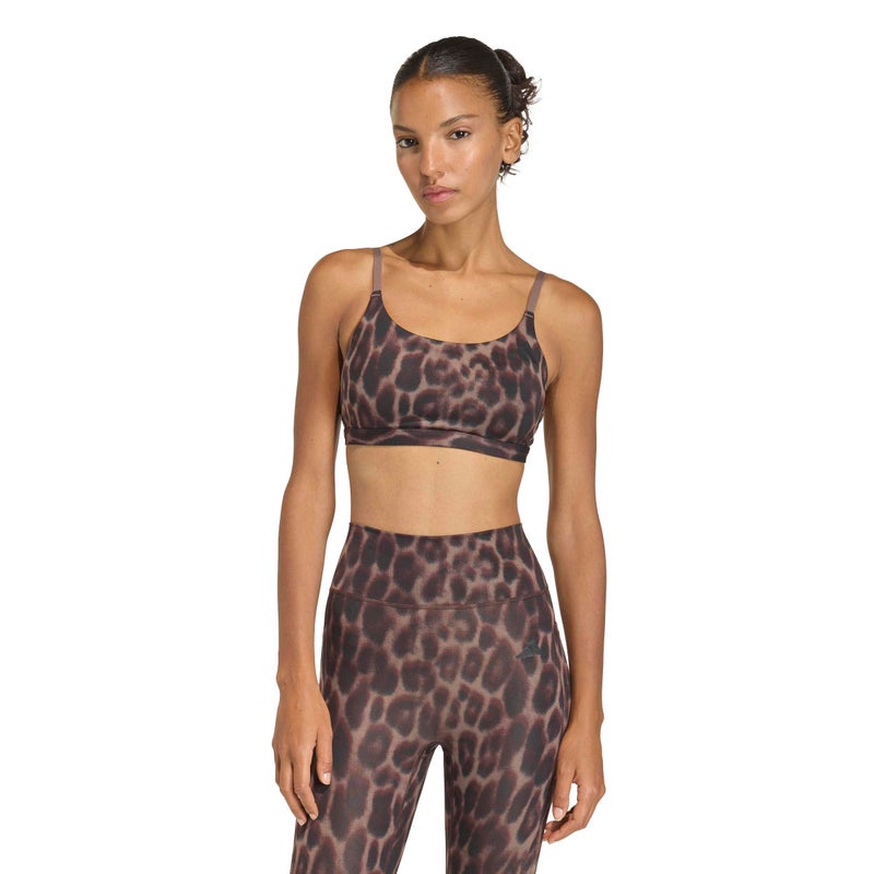 adidas Optime Essentials Workout Leopard Light Support Bra - Image 1