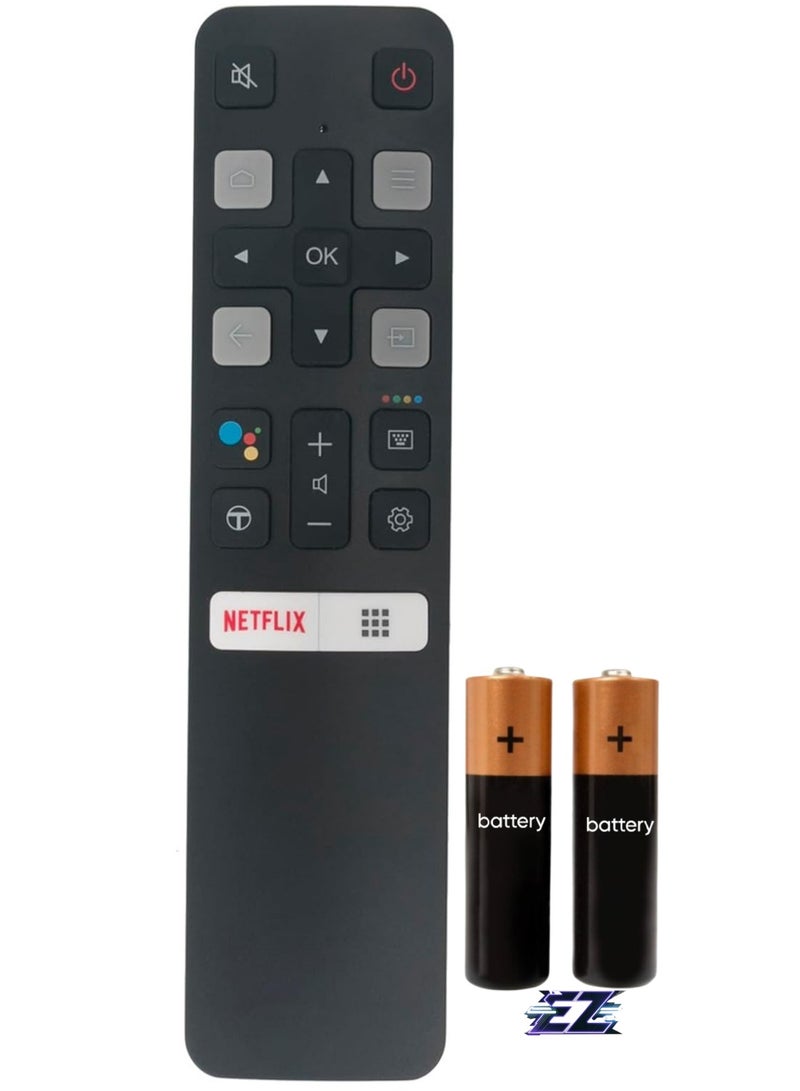 ELTRAZONE Replacement Voice Search Remote Control ERC802V Compatible with Hitachi Smart Android TV 32FHDGTV LD50HTS12U 40FHDGTV 32HDGTV LD55HTS12U LD65HTS12U LD75HTS12U LD75HTS12U-CO LD50HTS12U-CO LD50HTS12U-CO with battery - Image 1