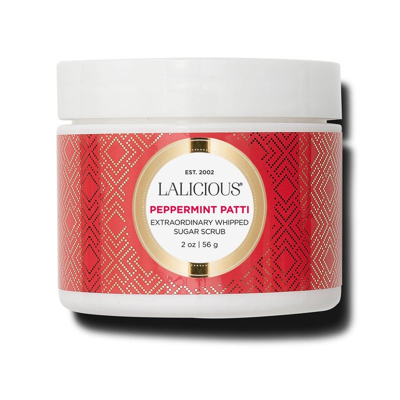LaLicious Sugar Peppermint Extraordinary Whipped Sugar Scrub - Cane Sugar Body & Foot Scrub, Exfoliating & Moisturizing Skin Care with Coconut Oil & Honey, No Parabens (2oz) - Image 1