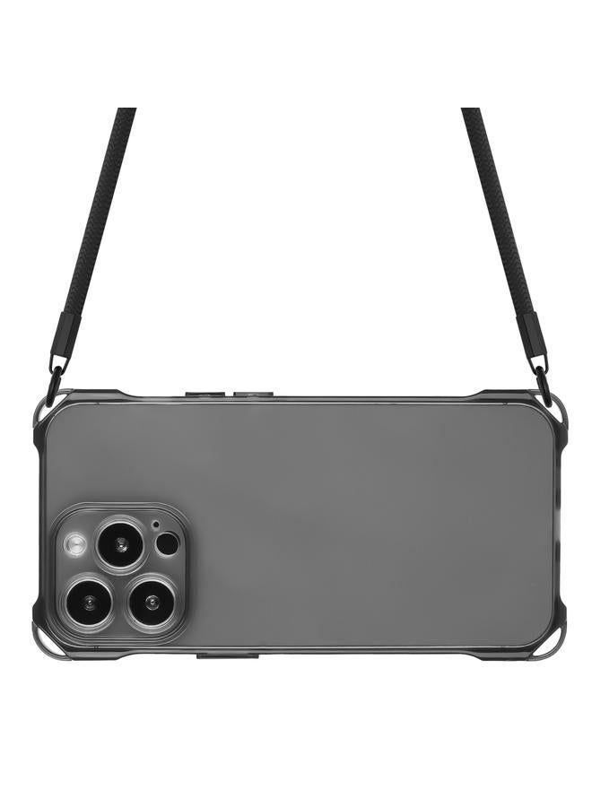 اس-توب جراب لهاتف iPhone 13 Pro Max جراب هاتف TPU مقاوم للصدمات بأربع زوايا مع حبل - Image 3