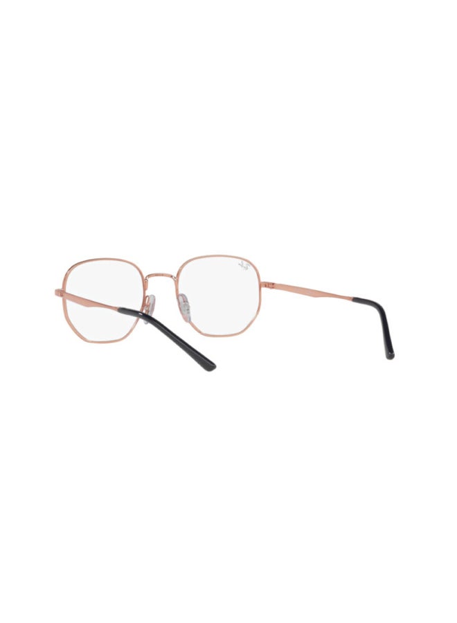 Ray-Ban Unisex Unisex Round Shape Plastic Eyeglass Frames 3094 - Lens Size: 49 Mm - Rose Gold - Image 3