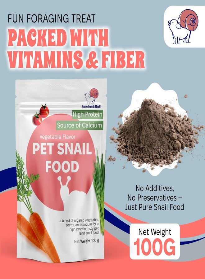Snout and Shell Pet Snail Food - Tasty High-Protein, Calcium Blend for Snails, Easy Addition to Your Garden Snails Terrarium or Snail Habitat (Vegetables & Fruit) - Image 4