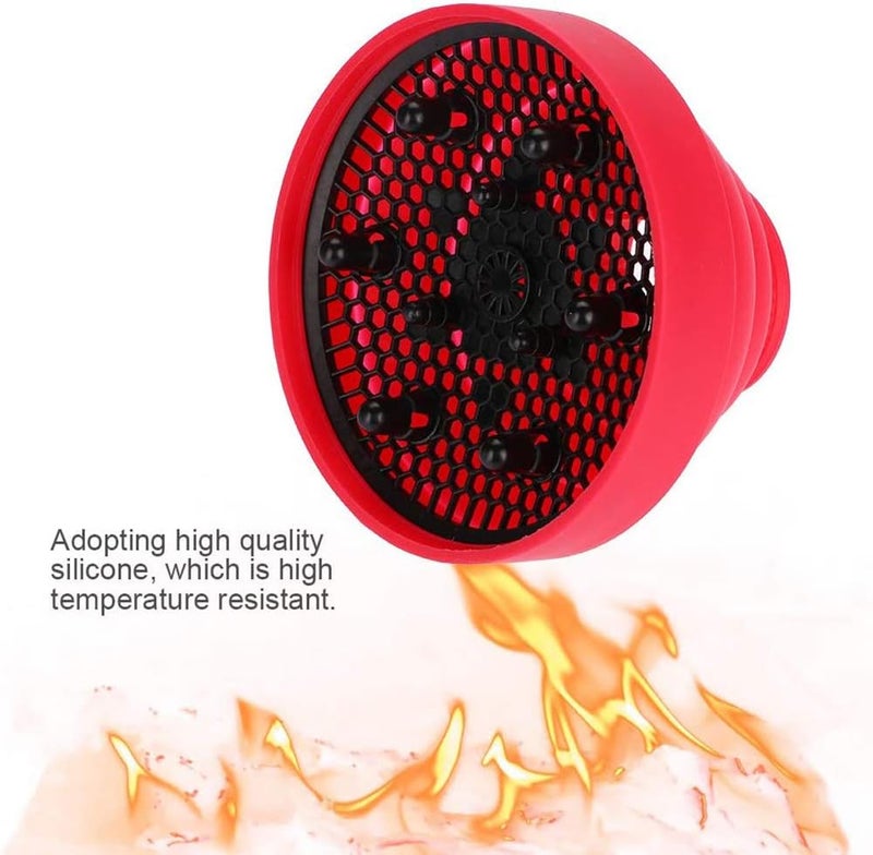Cozy Hairdryer with Diffuser for Curly Hair Professional Universal Hair Diffuser, New Silicone Folding Hairdryer Hair Blower Diffuser Cover Styling Hairdressing Tool, For Curly Hair and Natural Hair - Image 3