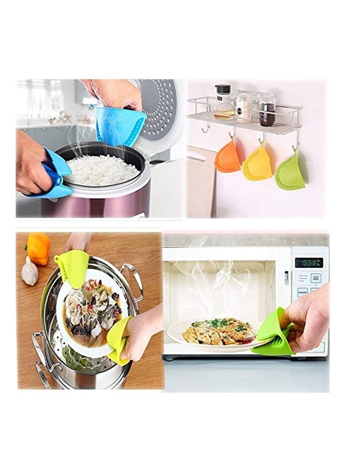 4 pieces of heat-resistant and non-slip silicone oven gloves - easy to use - Image 3