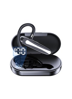 Wireless V5.1 Mobile Phone Bluetooth Earbuds with Charging Case and LED Smart Display, Dual Microphone Noise Cancelling Trucker Hands-Free Headset for Driving/Business/Office