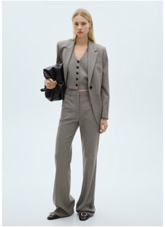 MANGO Casual Cropped Suit Waistcoat  - Image 4