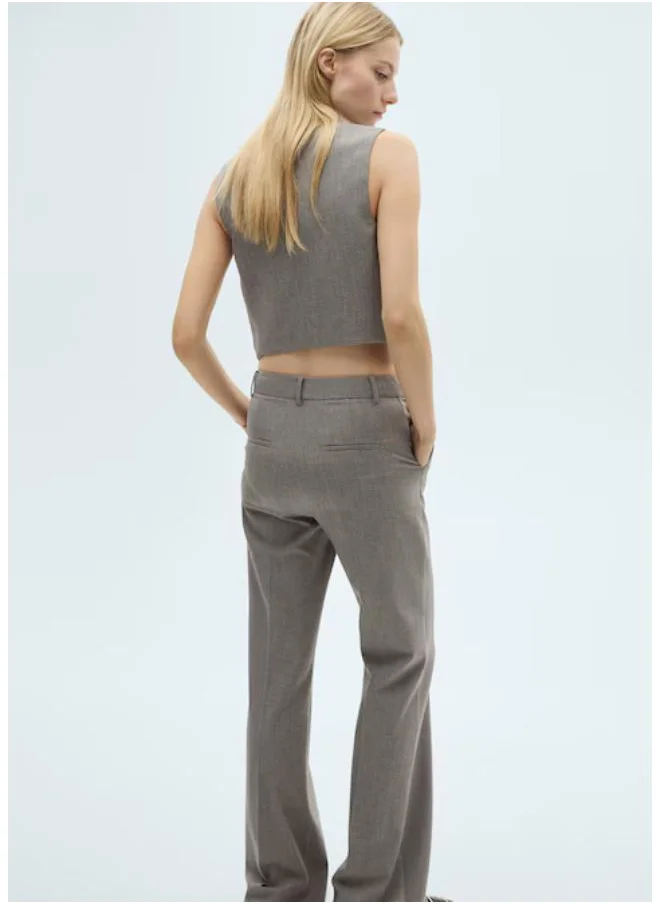 مانجو Casual Cropped Suit Waistcoat