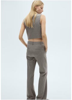 MANGO Casual Cropped Suit Waistcoat  - Image 2