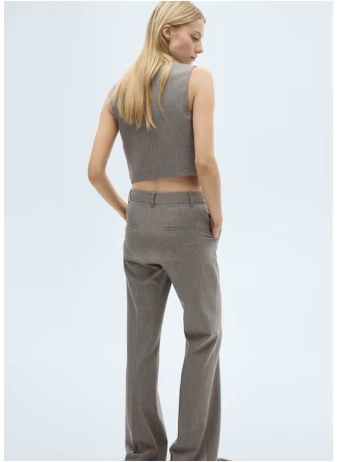 MANGO Casual Cropped Suit Waistcoat  - Image 2