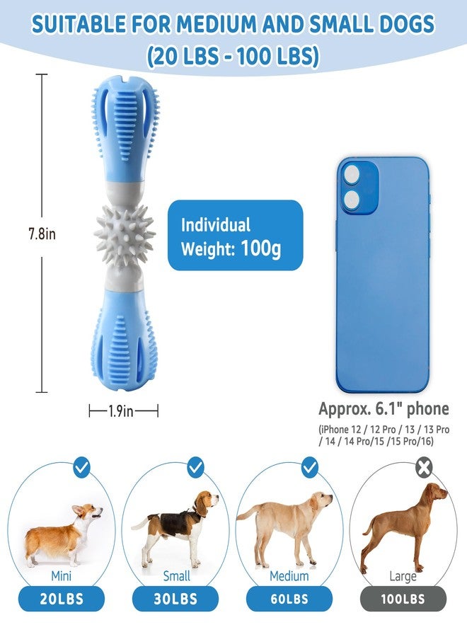 IPTPAS Durable Dog Chew Toy, Natural Rubber Treat Dispensing Puzzle Toy for Small & Medium Breeds – Interactive Teething, Training, and Dental Care Toy to Keep Dogs Engaged & Relieve Boredom (Blue) - Image 4