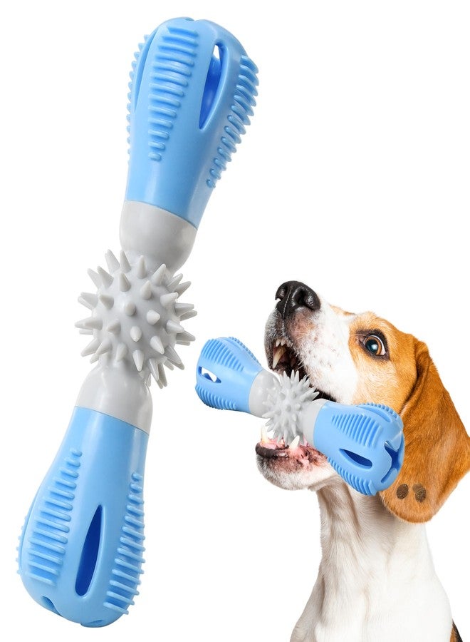 IPTPAS Durable Dog Chew Toy, Natural Rubber Treat Dispensing Puzzle Toy for Small & Medium Breeds – Interactive Teething, Training, and Dental Care Toy to Keep Dogs Engaged & Relieve Boredom (Blue) - Image 1