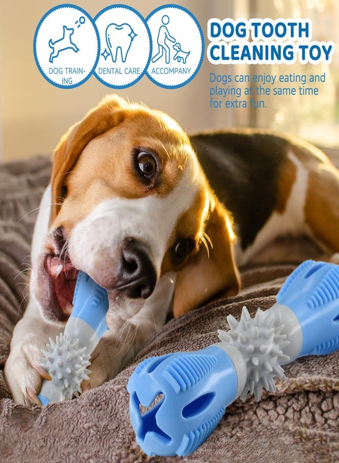 IPTPAS Durable Dog Chew Toy, Natural Rubber Treat Dispensing Puzzle Toy for Small & Medium Breeds – Interactive Teething, Training, and Dental Care Toy to Keep Dogs Engaged & Relieve Boredom (Blue) - Image 2