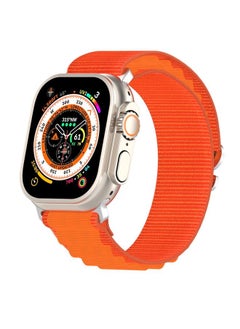 Replacement Strap Double Color Nylon Watch Band For Apple Watch Ultra 49mm Orange