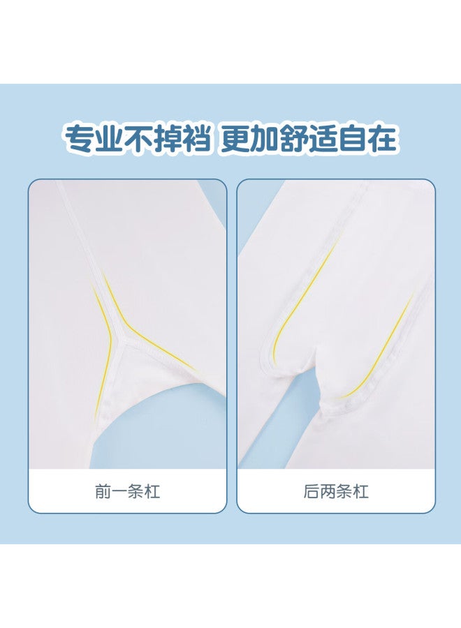Aiwuge Dance Socks For Children, Girls' Moisture-wicking And Sweat-absorbing Dance Socks, White - Upgraded Triangle Crotch, Size S - Image 5