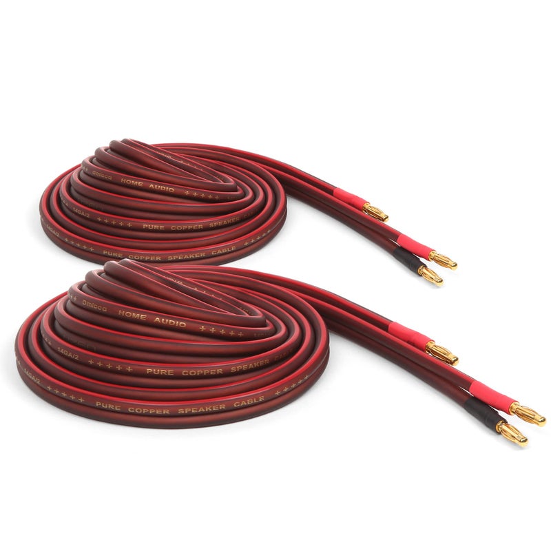 Micca Pure Copper Speaker Wire with Gold Plated Banana Plugs, 14AWG, 12 Feet (4 Meter), Pair - Image 5