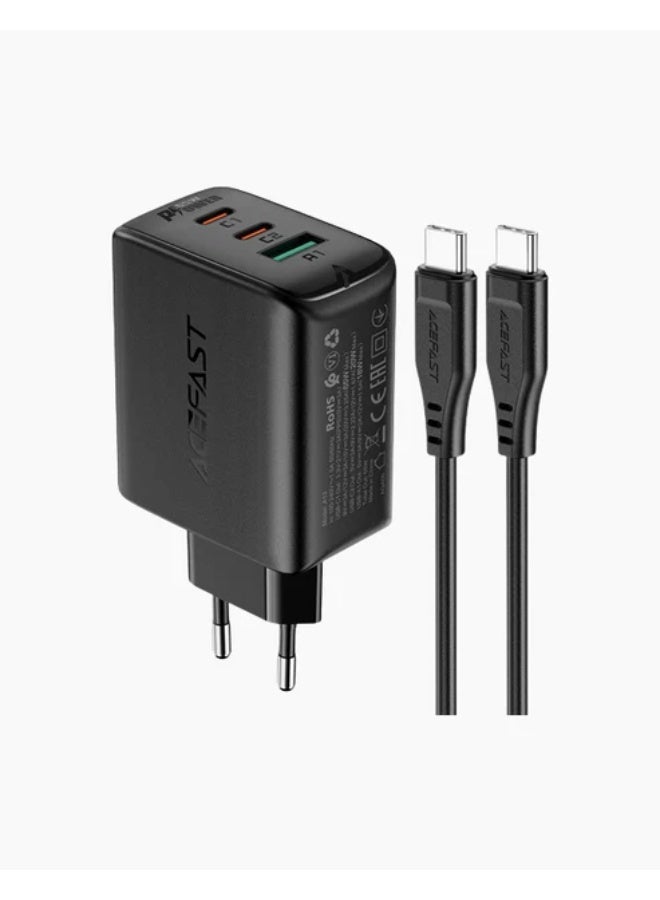 ACEFAST A13 PD65W(USB-C+USB-C+USB-A) 3-port charger set - Image 1
