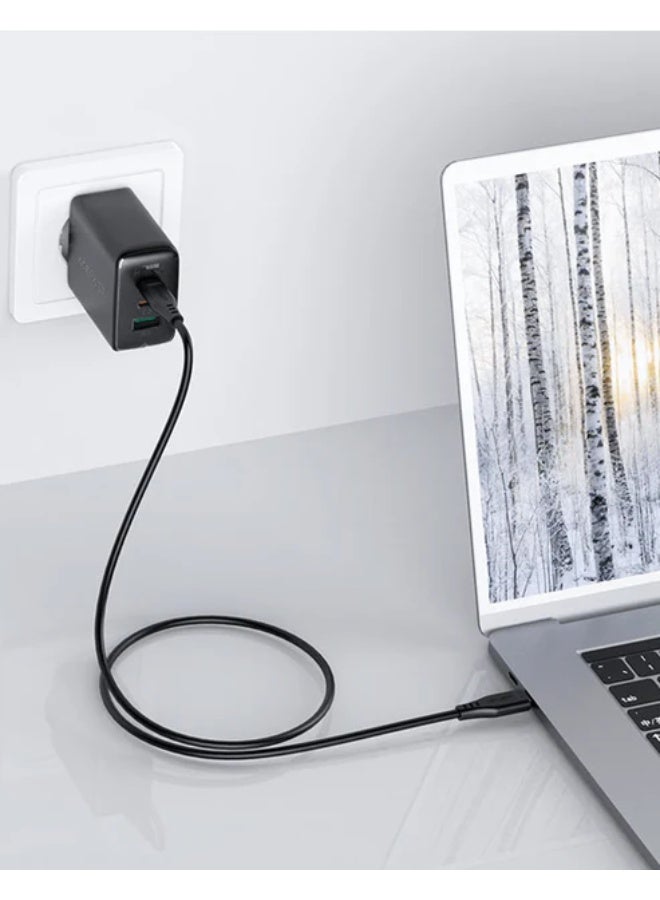 ACEFAST A13 PD65W(USB-C+USB-C+USB-A) 3-port charger set - Image 2