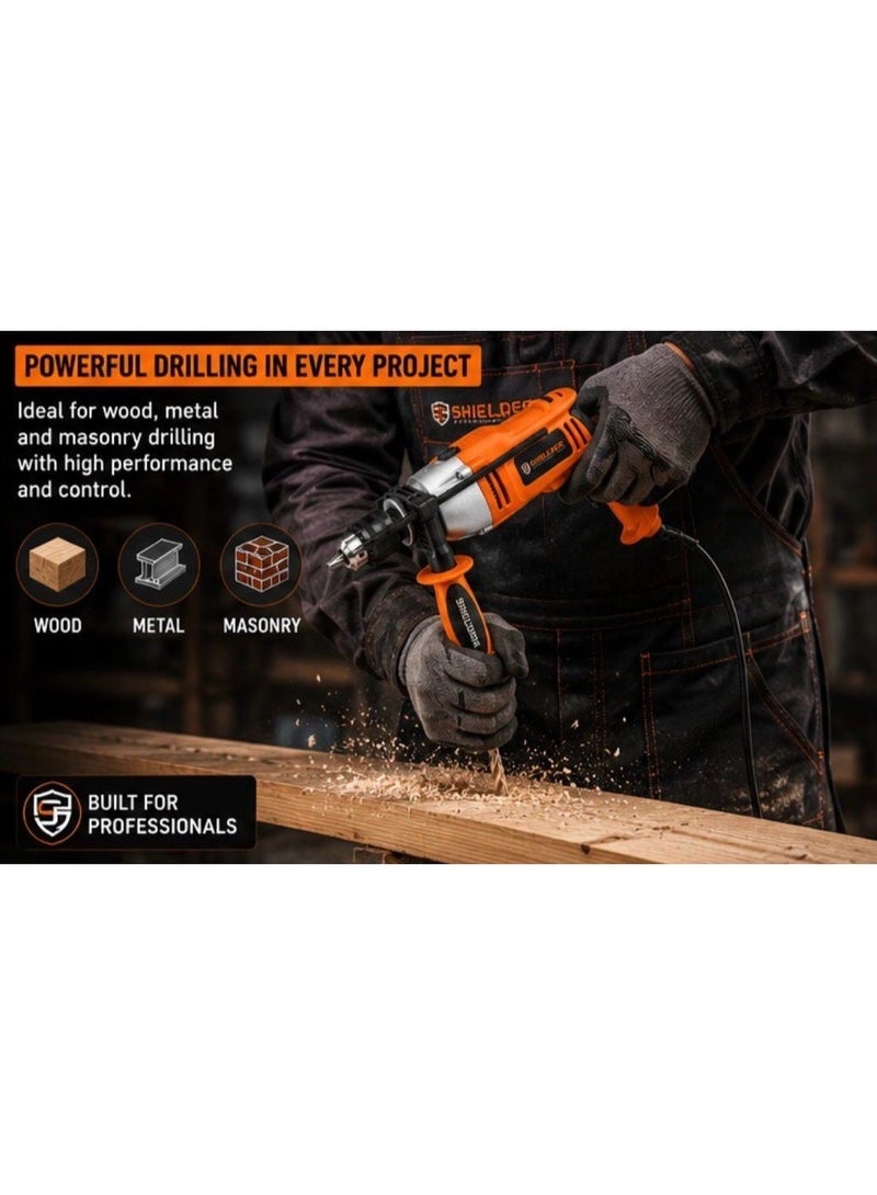 Shielder Hammer Drill Shielder SH-1611 16mm 1100W Gearbox 2-Speed Impact Industrial Grade - Image 3