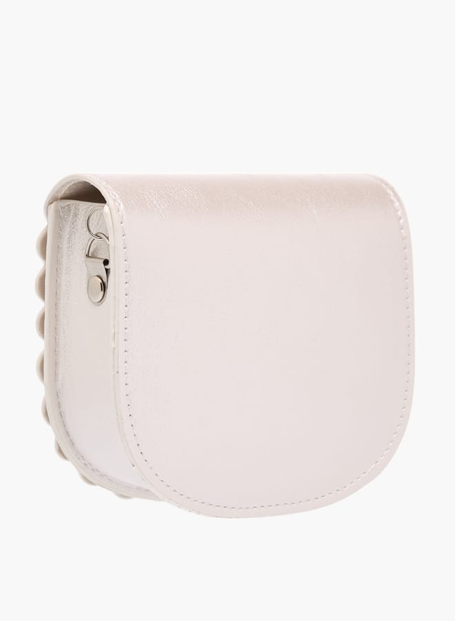 Flora Bella By Shoexpress Girls Applique Detail Sling Bag With Magnetic Closure  - Image 3
