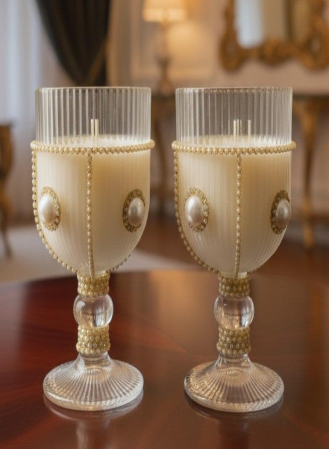 مجموعة شموع ديا من ديلي آلي | شموع مضيئة لتزيين المنزل واحتفالات ديوالي | هدية مثالية لعيد ديوالي، وحفلات الزفاف، والمناسبات الاحتفالية (مجموعة شموع معطرة برائحة اللؤلؤ) - Image 1