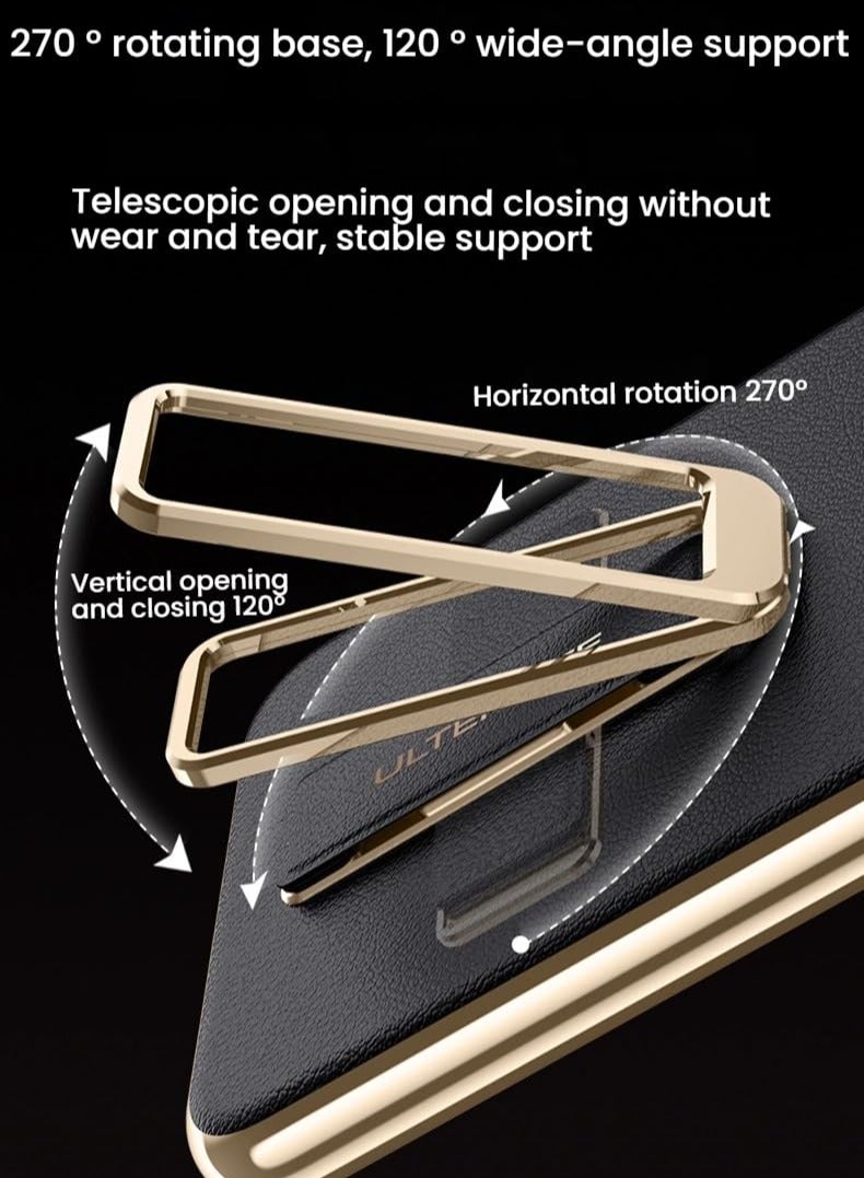 general Case Compatible with Huawei Pura 80 Pro/Pro+, Built-in Fully Wrapped Lens Protection  Stand, Frosted Anti-fingerprint Protective Cover for Huawei Pura 80 Pro Plus 5G - Image 3