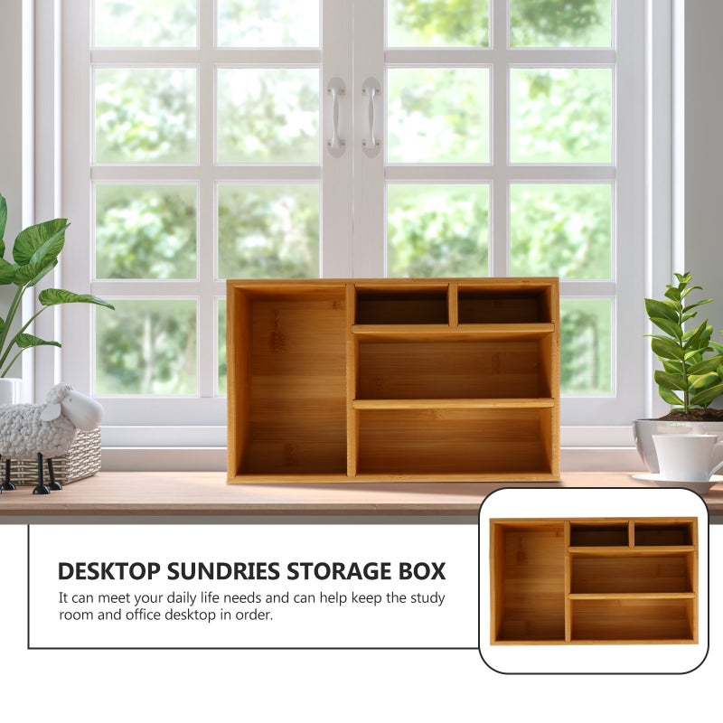 Desktop Storage Holder Small Multi-grid Organizing Box House Organize Supplies - Image 3
