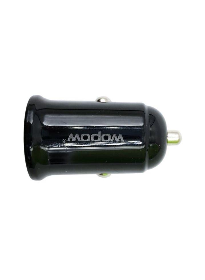 وبو Wopow شاحن سيارة صغير ثنائي USB شاحن سيارة متنقل 2.4 أمبير لنظام IOS وأندرويد - Image 2