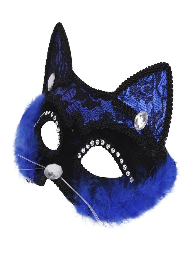 IPENNY Womens Kids Halloween Cat Mask Half Face Lace Cosplay Costume Halloween Mask - Image 2