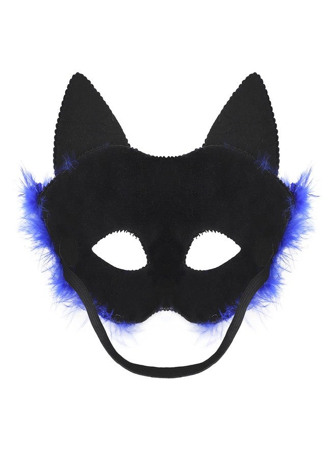 IPENNY Womens Kids Halloween Cat Mask Half Face Lace Cosplay Costume Halloween Mask - Image 3