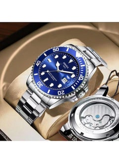 NIBEMINENT [official Genuine] Fully Automatic Movement Watch Men's New Business Steel Belt Waterproof Luminous Calendar 