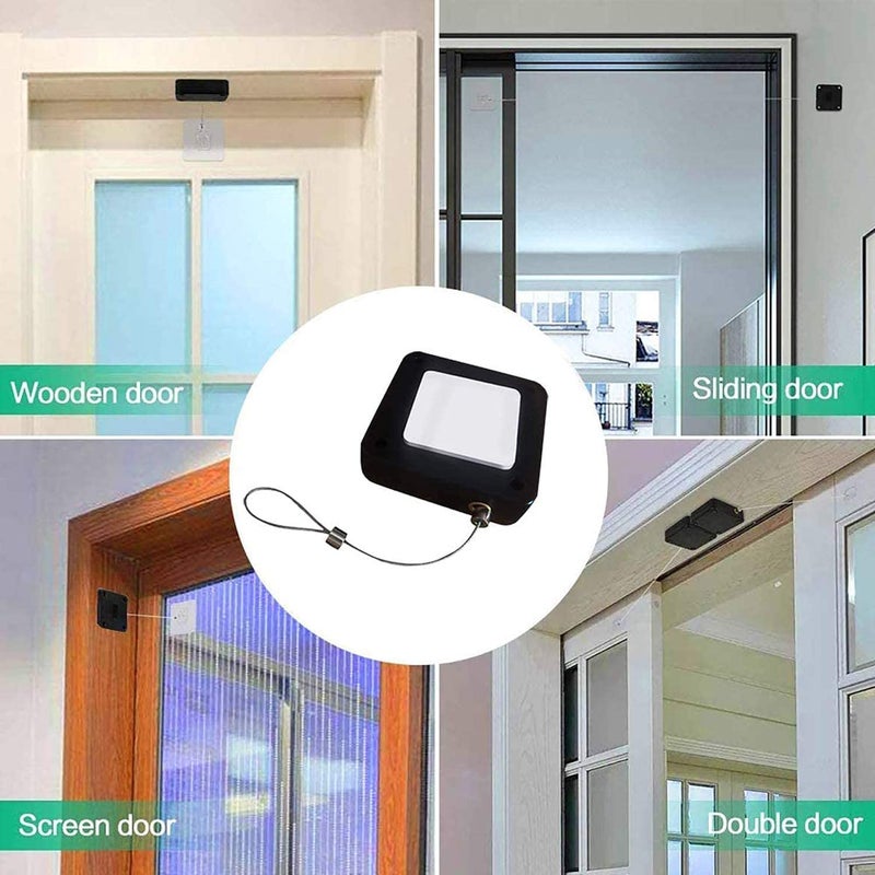 Replex PunchFree Automatic Sensor Door Closer Self Closing Door with Steel Wire Drawstring and Easy Installation Door Closer for Indoor Outdoor 1pcs - Image 2