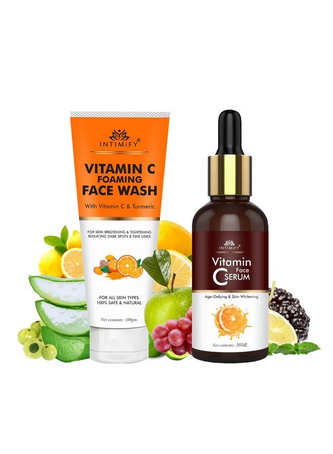 INTIMIFY Vitamin C Face Wash For Glowing Skin, Face Serum Vitamin C For Women & Men (Pack of 2)