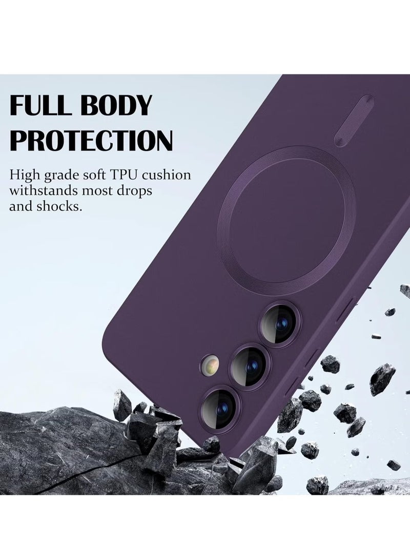 TIGER Samsung Galaxy S24 Plus 5G Magnetic Case Cover – Luxury Metallic Paint, Silicone Phone Case with Full Camera Lens Protector, Shockproof Design for Ultimate Protection – Perfect Fit for Samsung Galaxy S24 Plus 5G - Image 4
