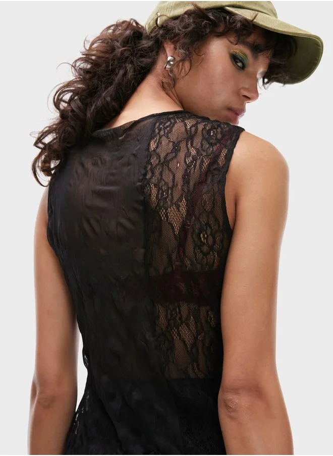 TOPSHOP Lace Detail Top