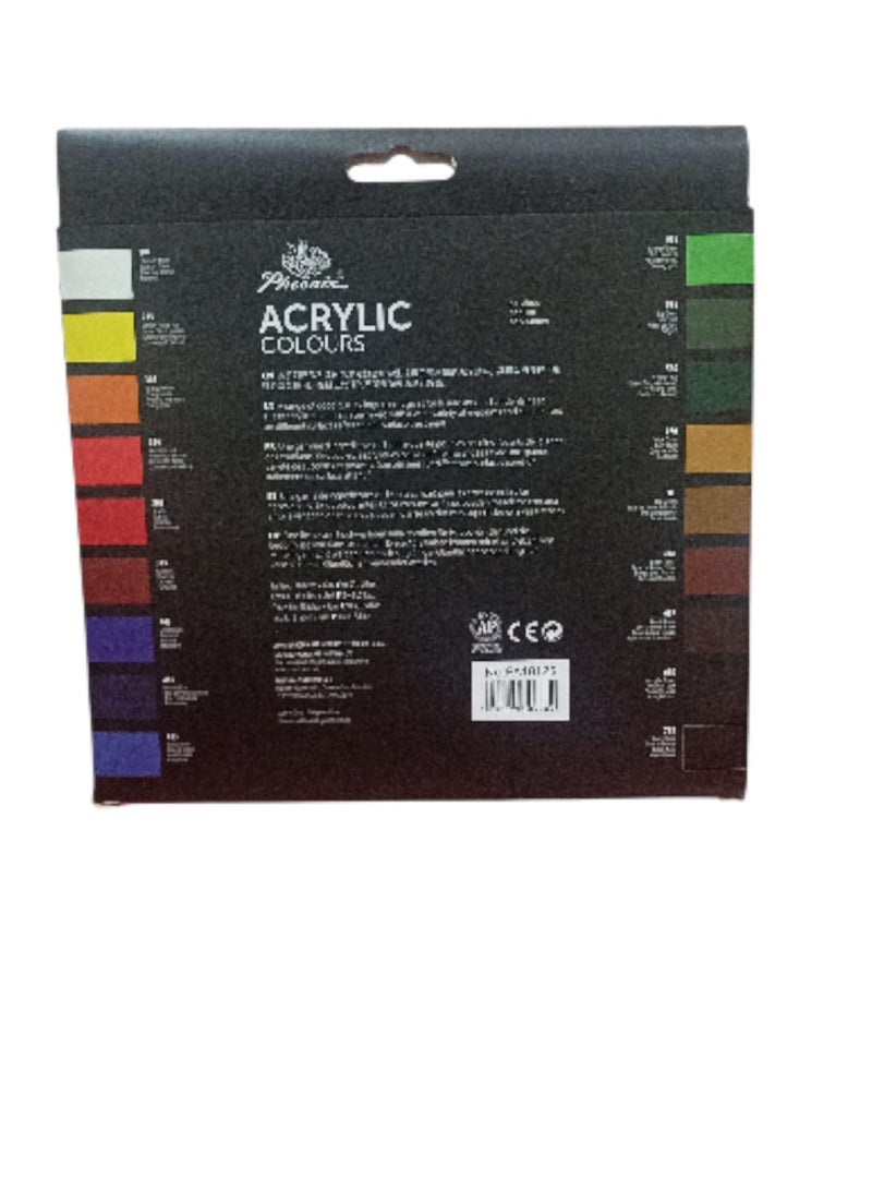 فينيكس مجموعة ألوان أكريليك من 18 قطعة متعدد الألوان - Image 2