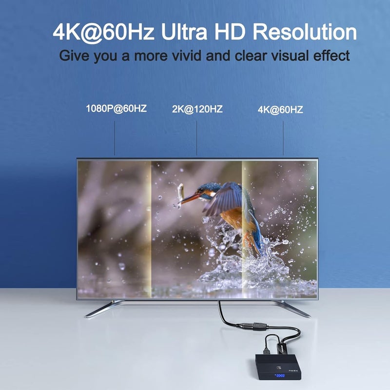Microware محول HDMI إلى DisplayPort (DP) بطول 6 أقدام، كابل محول HDMI إلى DP بدقة 4K@60Hz للكمبيوتر (ذكر إلى ذكر) - Image 4