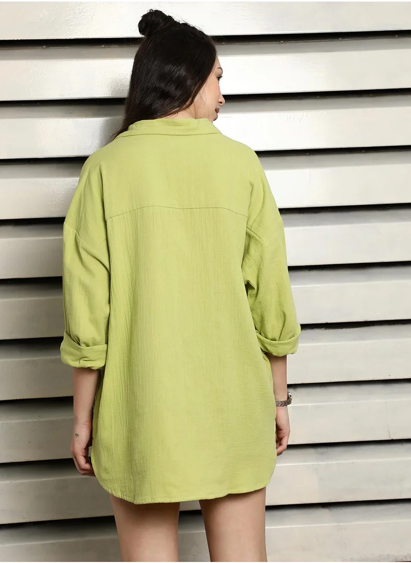 HIGH STAR Women Green Shirts