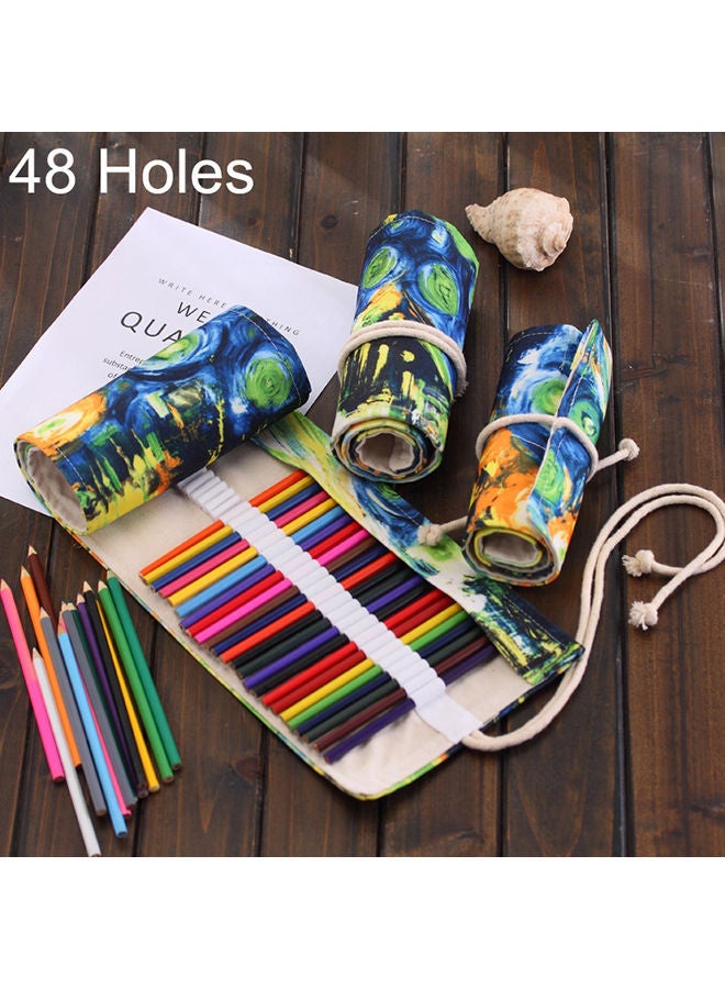 NIBEMINENT 48 Slots Van Gogh Oil Painting Print Pen Multicolour