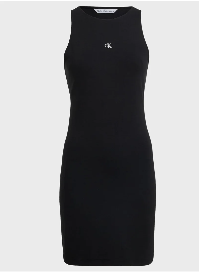 Calvin Klein Jeans Sleeve Less Logo Dress