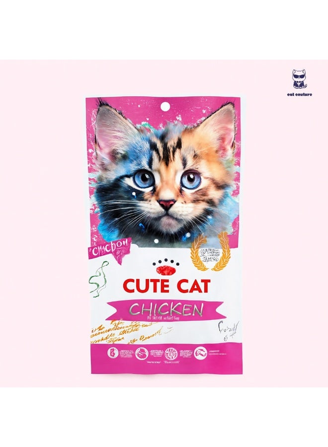 Cute Cat Wet Creamy Treat for Kittens - Chicken Puree - Value Pack (4 x 60g) - Image 5